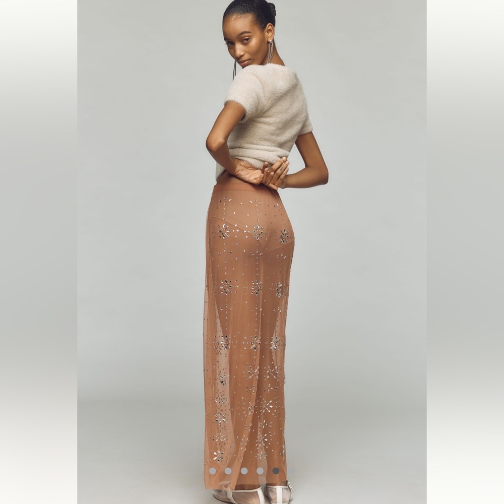 By Anthropologie Crystal Sheer Maxi Skirt - Picture 7 of 13